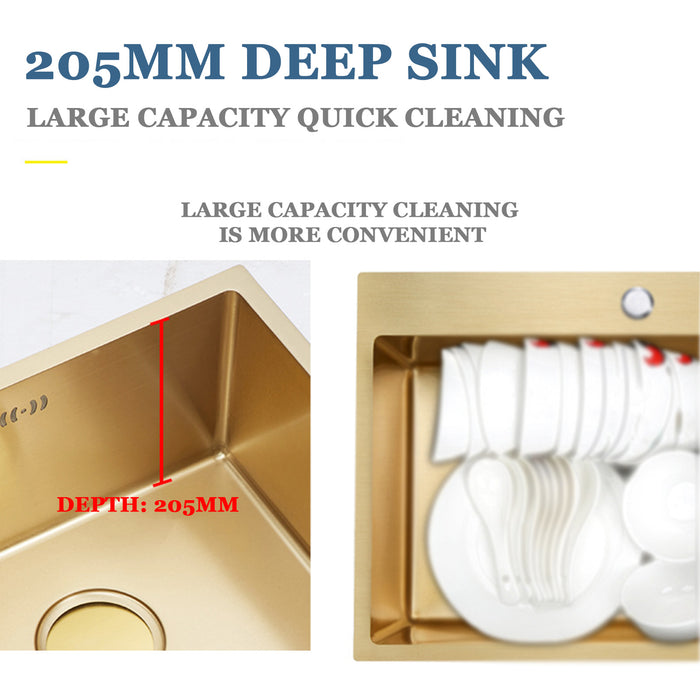 Gold Rectangular Sink