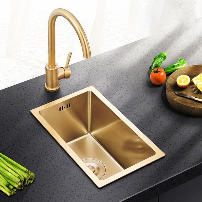 Gold Rectangular Kitchen Sink - Modura Sinks