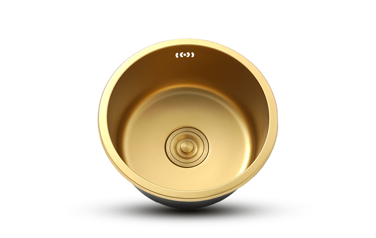 Gold Bar Sink in round styles