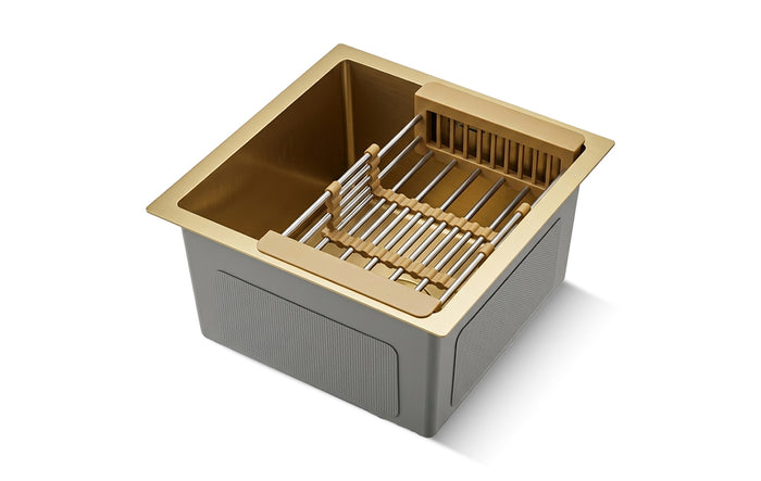 Gold Bar Sink in square styles