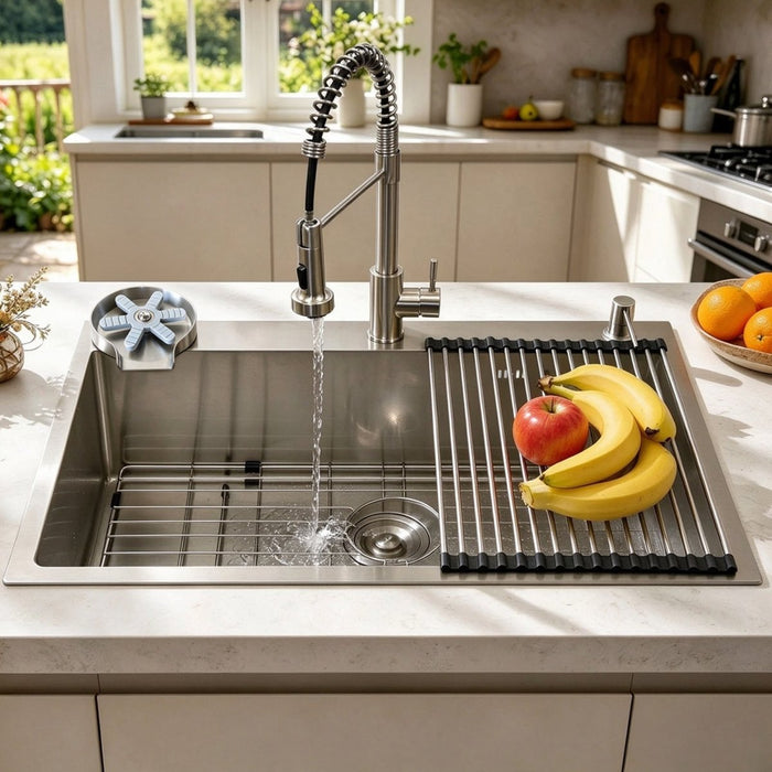 Kitchen Sink with Faucet & Glass Rinser - Modura Sinks
