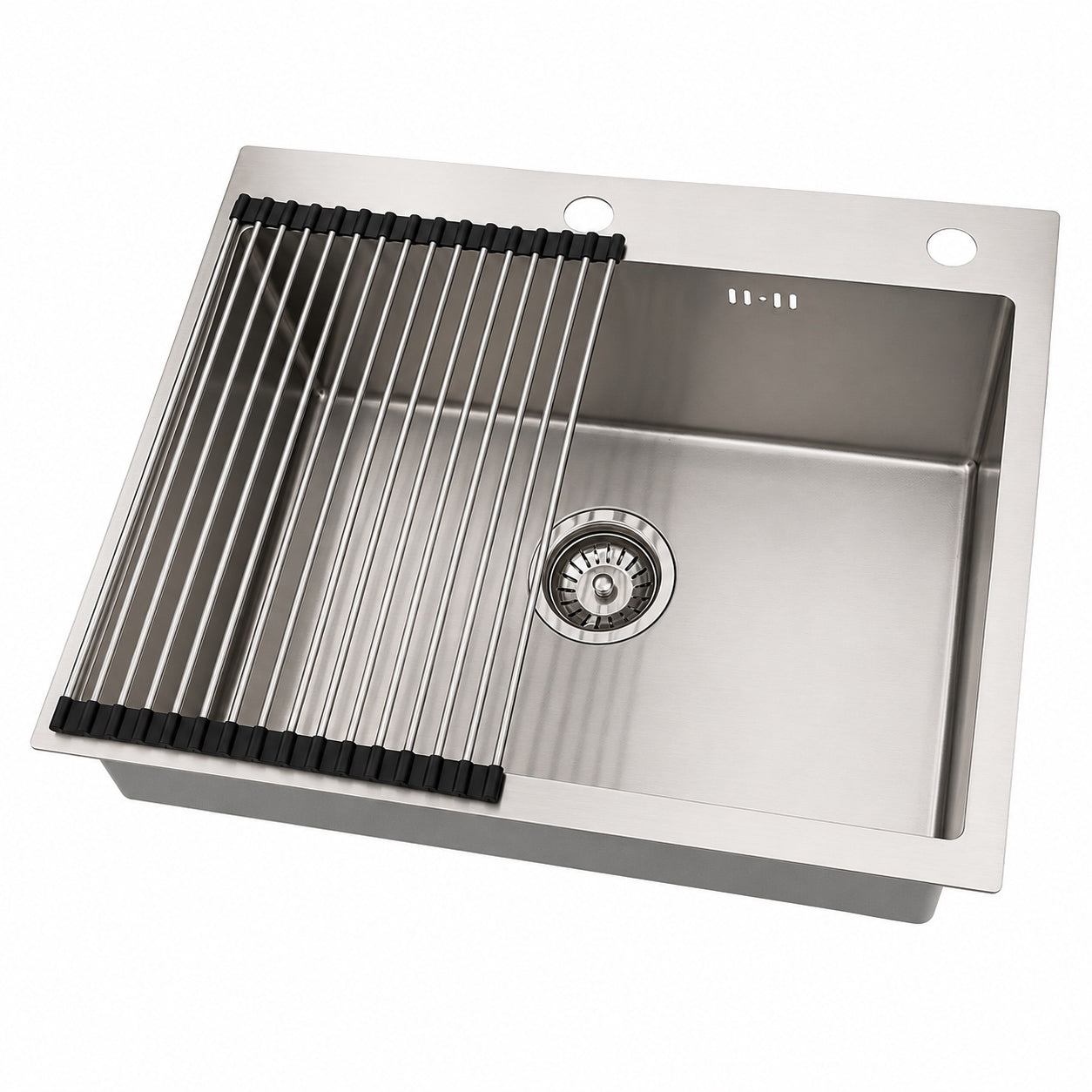 Silver Sink with Drying Rack - Modura Sinks