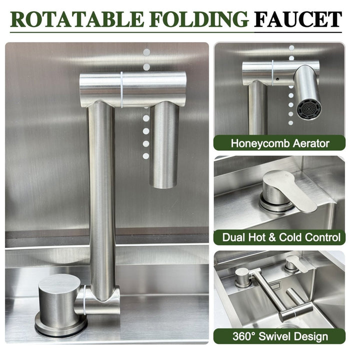 RV Kitchen Sink with Folding Faucet - Modura Sinks