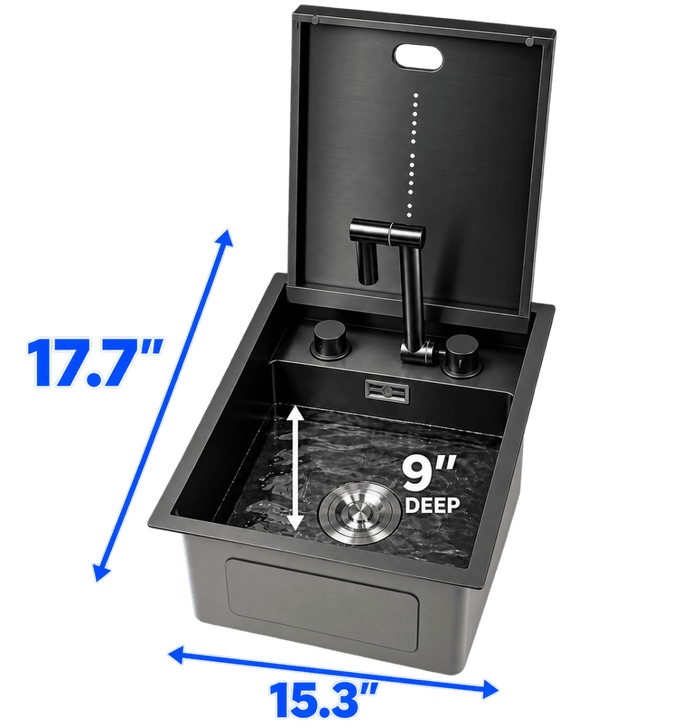 RV Kitchen Sink with Folding Faucet - Modura Sinks