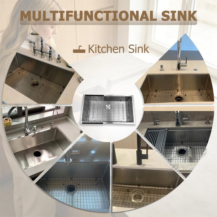 Silver Narrow Rim Kitchen Sink - Modura Sinks