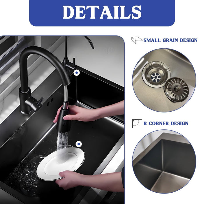 Silver Sink With Drying Rack - Modura Sinks