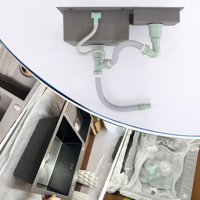 Washboard Laundry Utility Sink with Built-In Drainboard - Modura Sinks