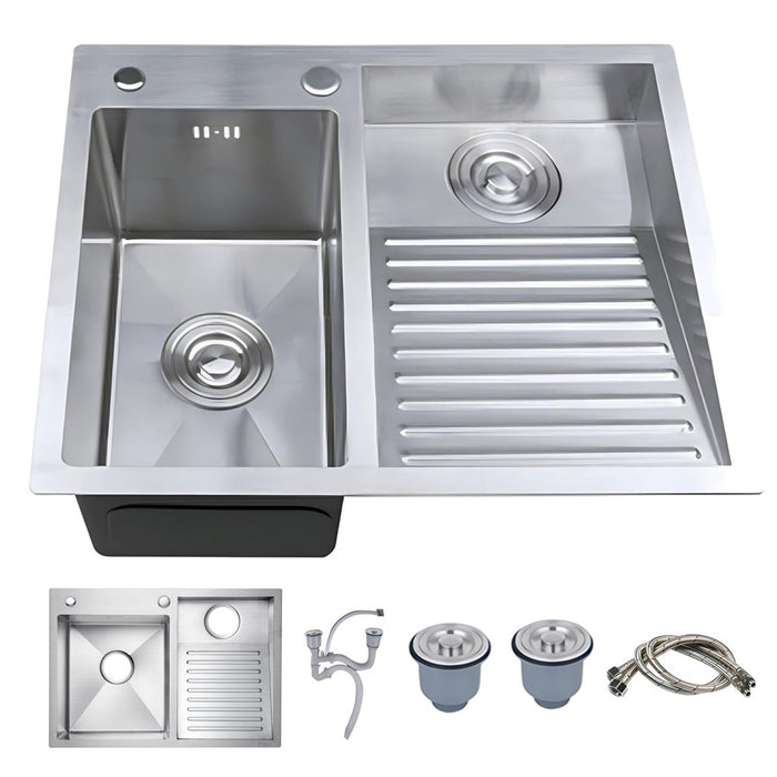 Washboard Laundry Utility Sink with Built-In Drainboard - Modura Sinks