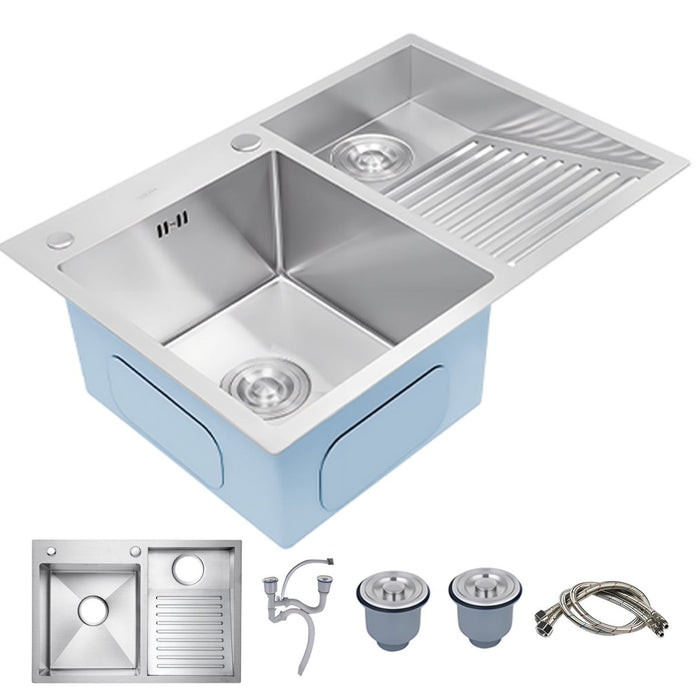 Washboard Laundry Utility Sink with Built-In Drainboard - Modura Sinks