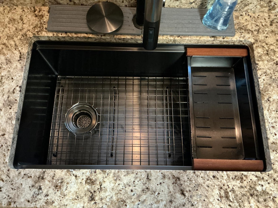 Beveled Corner Workstation Sink