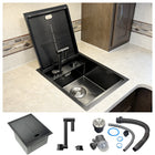 RV Kitchen Sink with Folding Faucet
