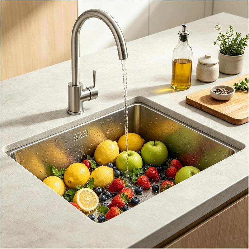 Square Kitchen Sink Silver