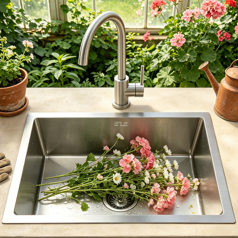 Rectangular Kitchen Sink Silver