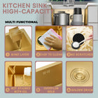 Gold Rectangular Kitchen Sink