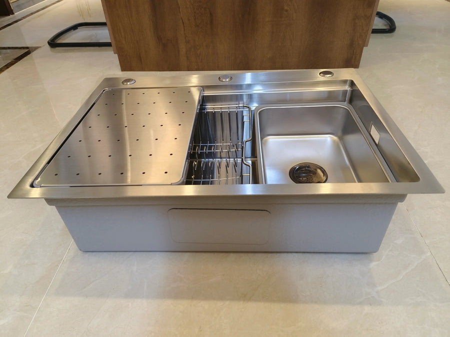 Workstation Kitchen Sink, Double Tier – Top Mount
