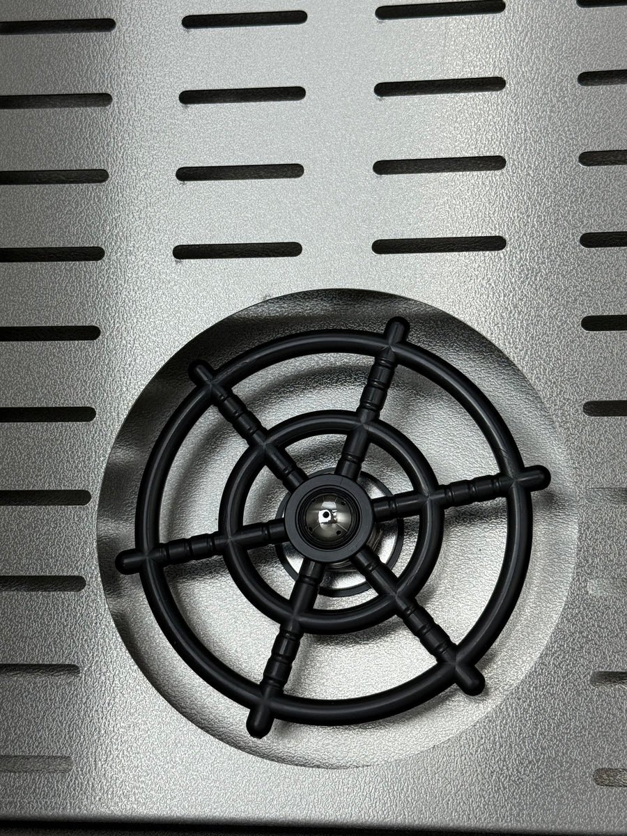 Silver Rectangular Sink with Cup Rinser