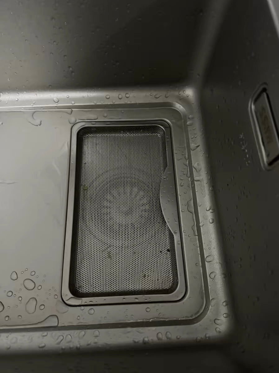 Silver Textured Stainless Steel Sink
