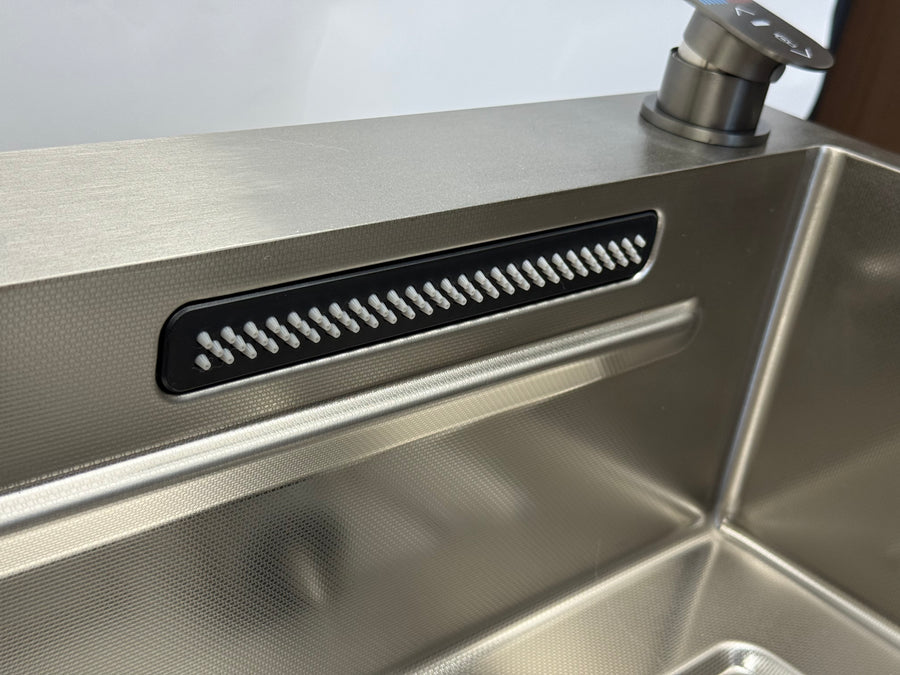 Silver Waterfall Workstation Sink