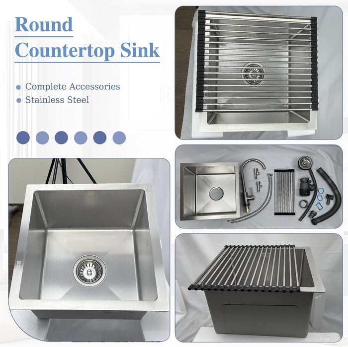 Square Kitchen Sink Silver