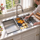 Kitchen Sink, Textured Stainless Steel – Colander & Rack Included