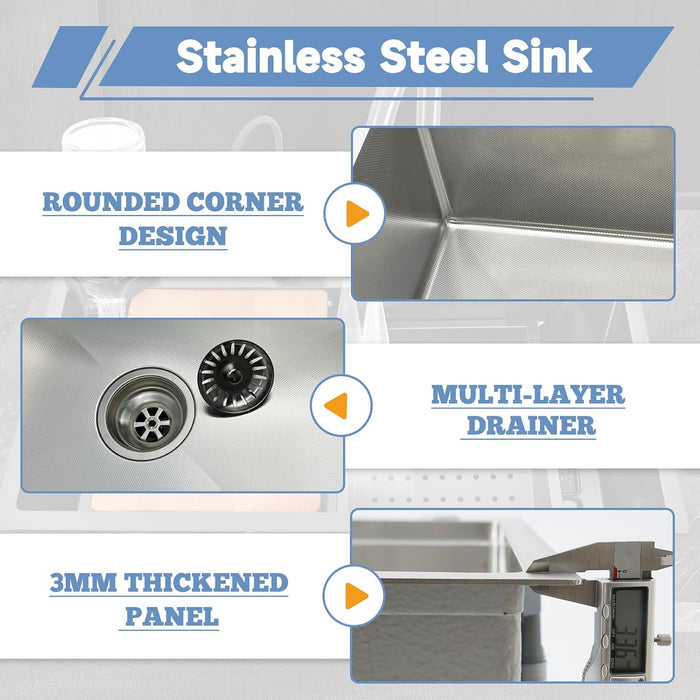 Rectangular Kitchen Sink Silver