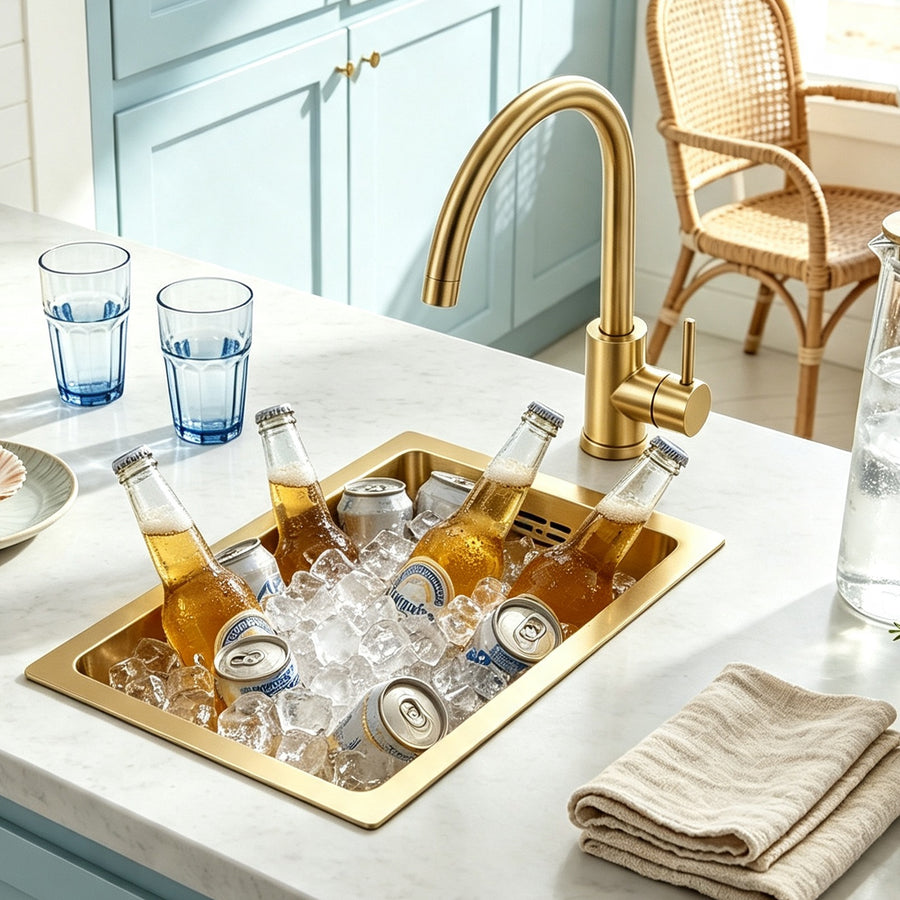 Gold Rectangular Sink