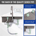 Washboard Laundry Utility Sink with Built-In Drainboard