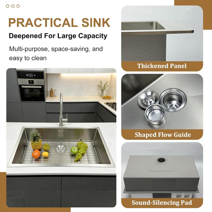 Silver Narrow Rim Kitchen Sink