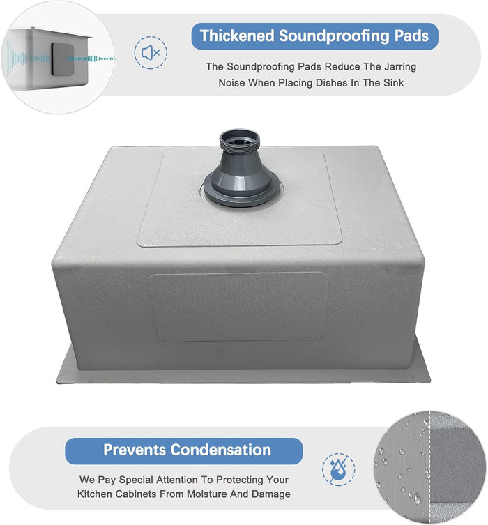 Square Kitchen Sink Silver