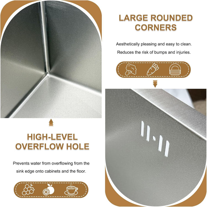 Silver Narrow Rim Kitchen Sink