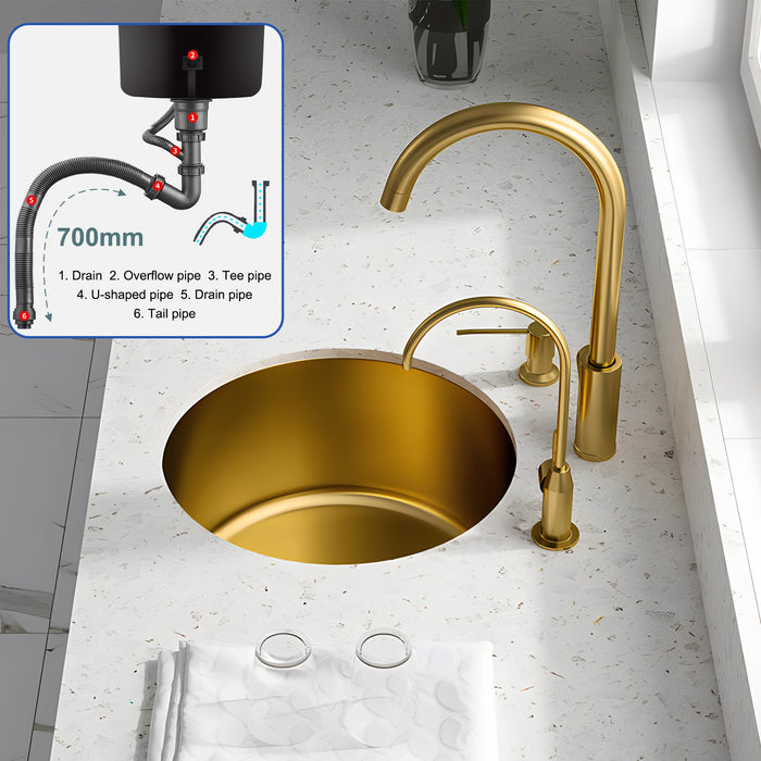Gold Round Bowl Sink