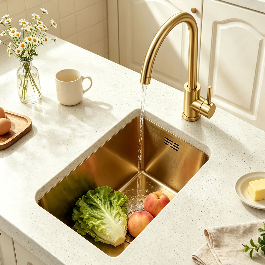Gold Rectangular Sink