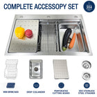 Workstation Kitchen Sink, Double Tier – Top Mount