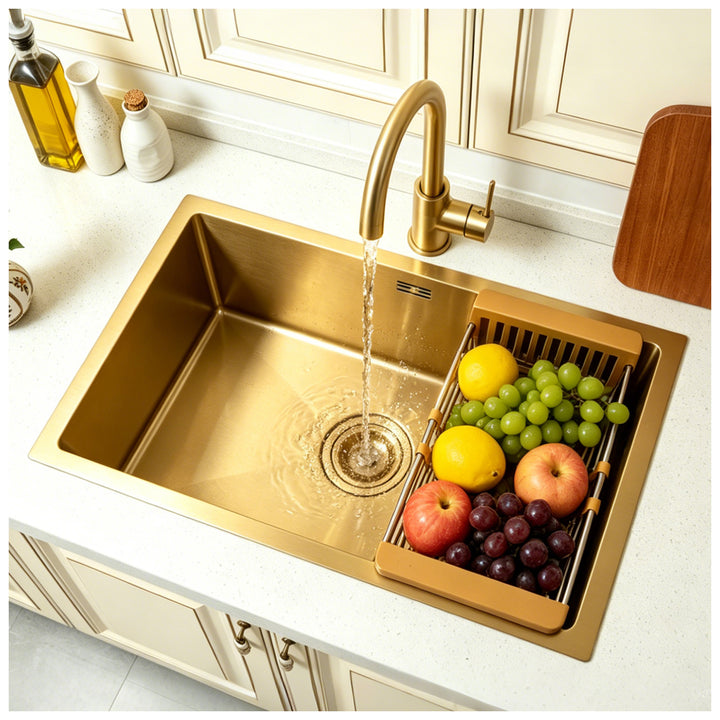 Gold Rectangular Kitchen Sink