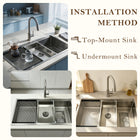 Kitchen Sink, Textured Stainless Steel – Colander & Rack Included