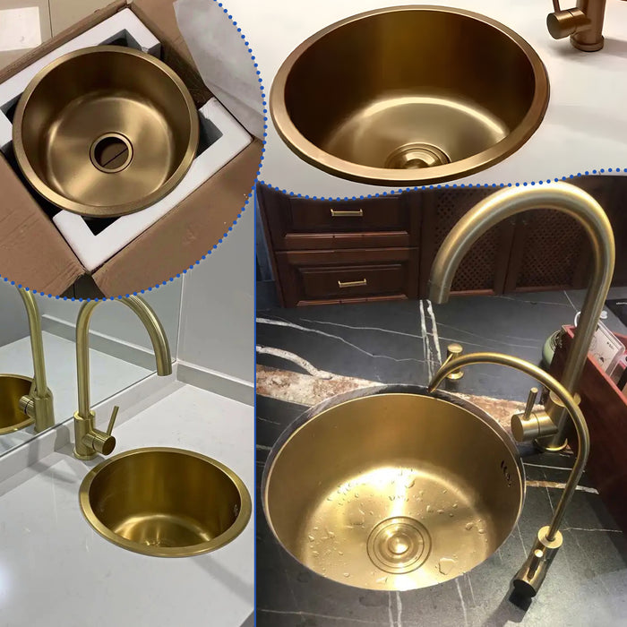 Gold Round Bowl Sink