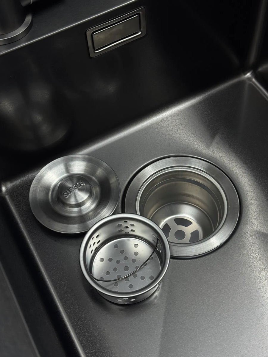 RV Kitchen Sink with Folding Faucet