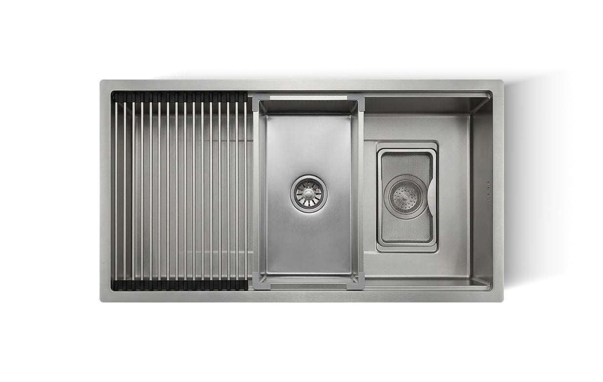 Silver Textured Stainless Steel Sink 32 inch top mount