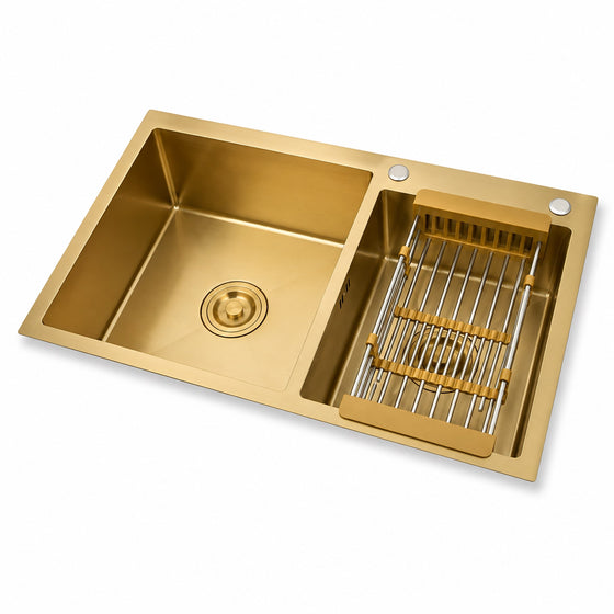 Gold Double Bowl Sink