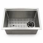 Silver Rectangular Sink with Cup Rinser - Modura Sinks