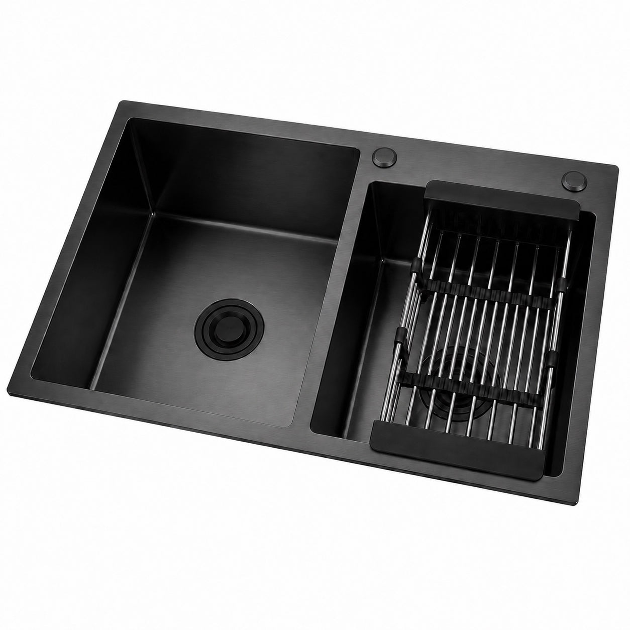 Black Double Bowl Kitchen Sink - Modura Sinks