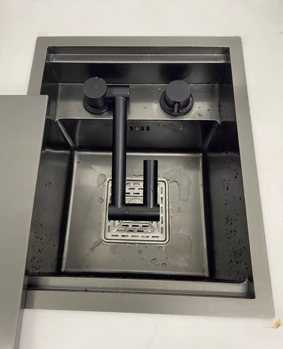 Cover Plate Sink with Folding Faucet