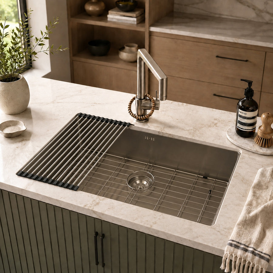 Silver Narrow Rim Kitchen Sink