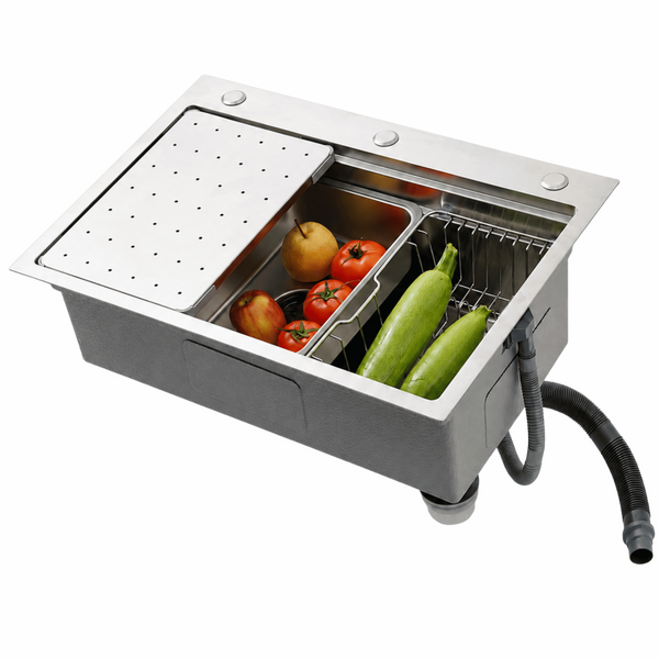 Workstation Kitchen Sink, Double Tier – Top Mount