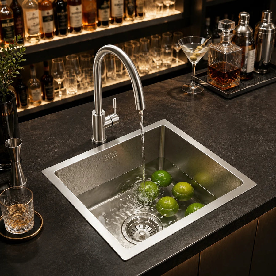 Square Kitchen Sink Silver