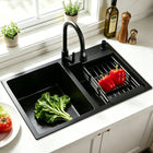 Black Double Bowl Kitchen Sink - Modura Sinks