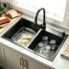 Black Double Bowl Kitchen Sink - Modura Sinks
