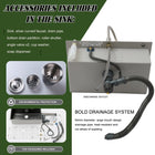 Black Kitchen Sink with Faucet, Cup Rinser & Soap Dispenser - Modura Sinks