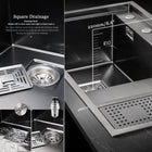Black Stepped Sink, Kitchen - Modura Sinks