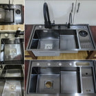 Black Stepped Sink, Kitchen - Modura Sinks